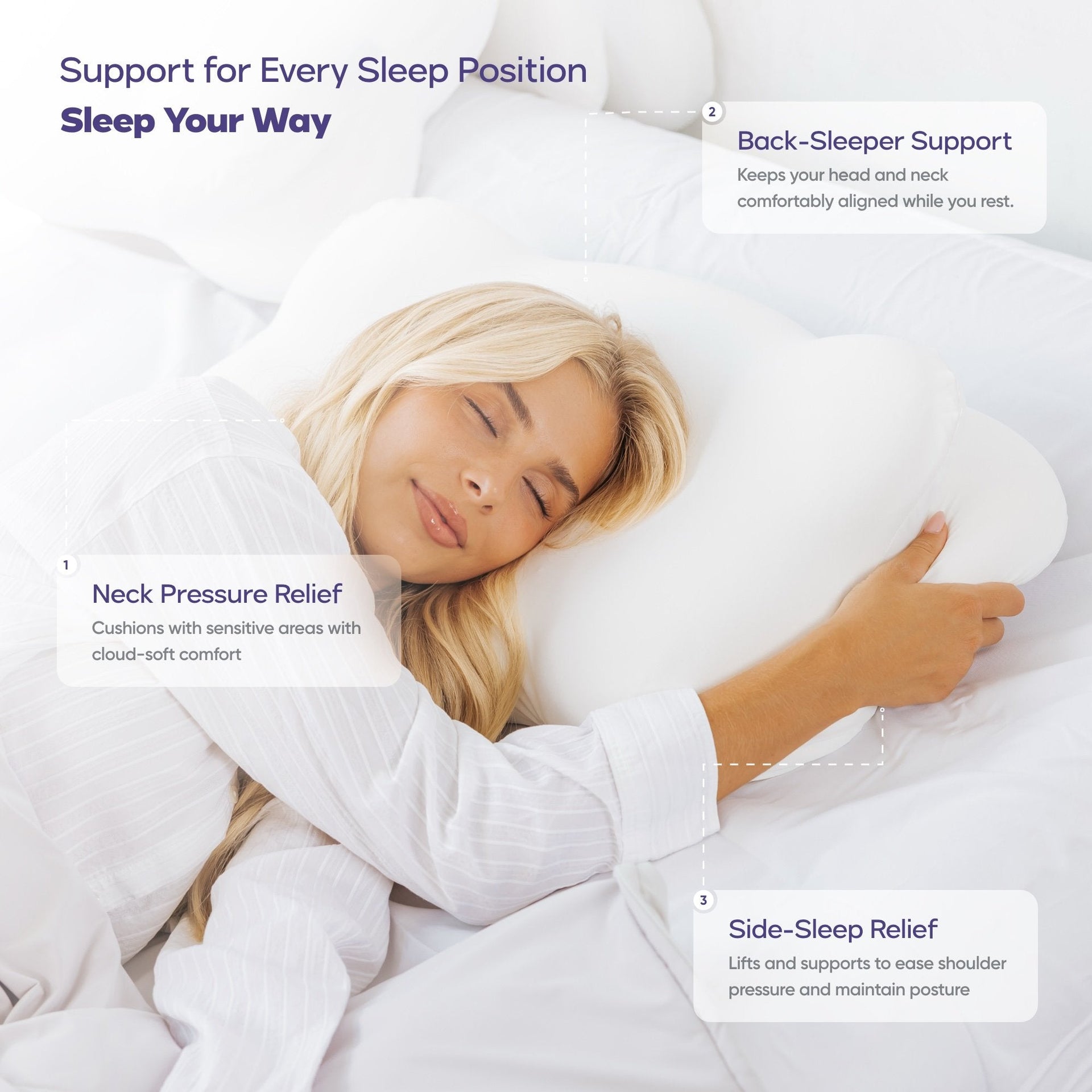 2 CloudAlign Pillows + 2 Free Cooling Pillowcases